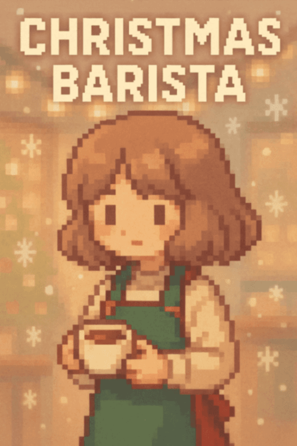 Cute Dot-Barista Christmas Café