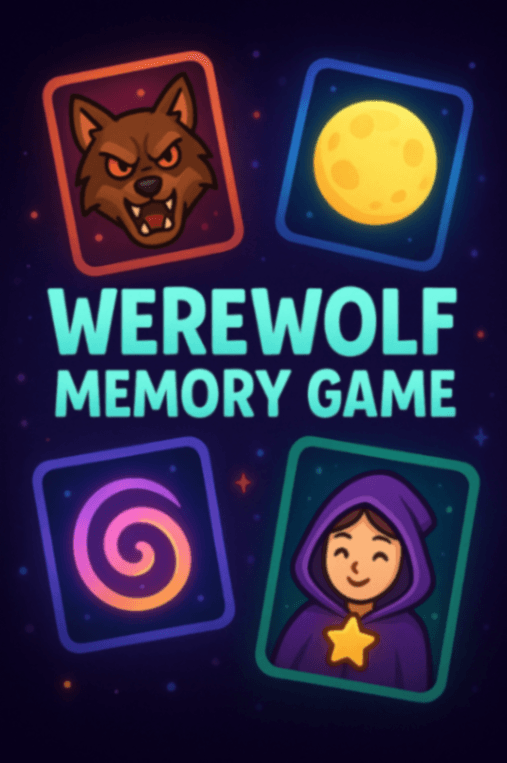 Werewolf Memory Card Game