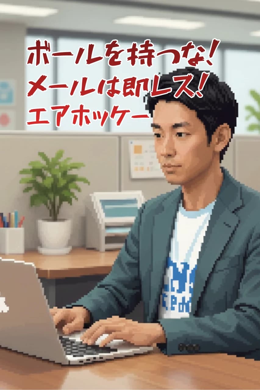 ボールを持つな！メールは即レス！エアホッケー！