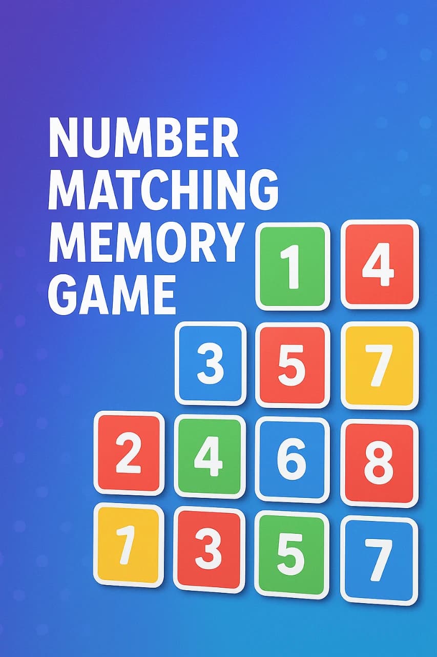 Number Matching Memory Game