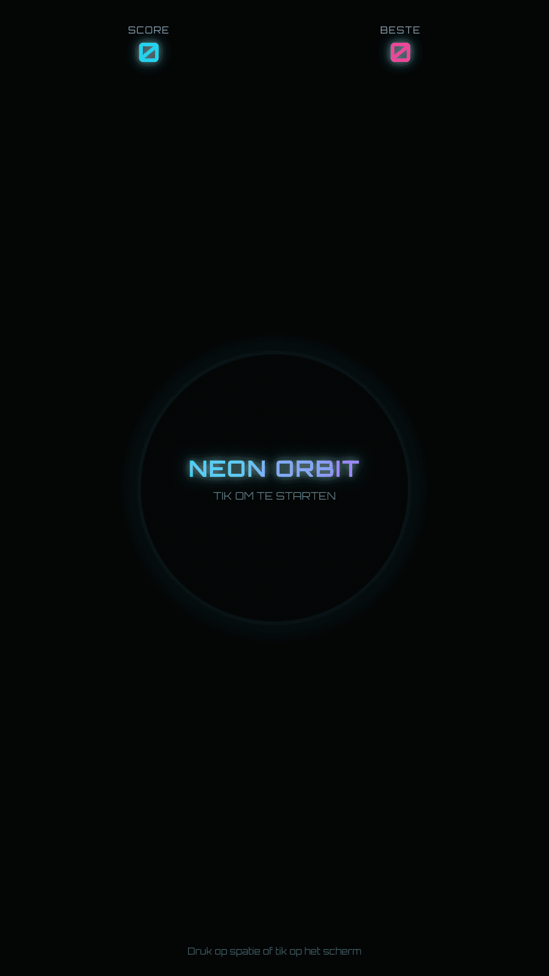 Neon Orbit Game HTML