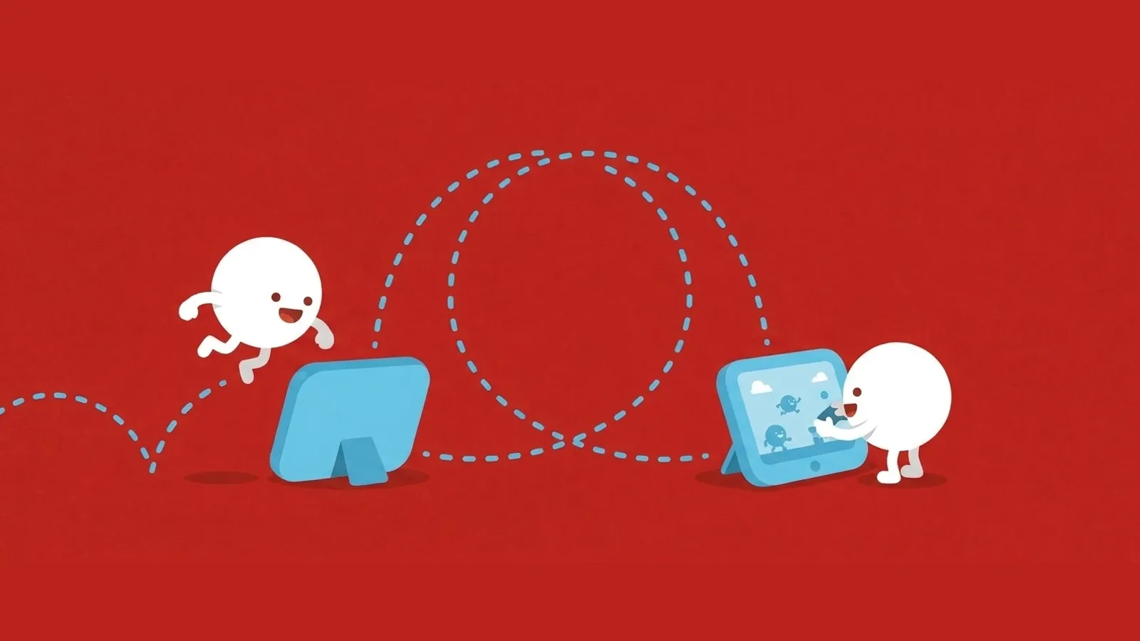 An illustration of a game card popping out of an icon in the Guestbook
