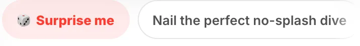 The Surprise me button next to a suggested game idea
